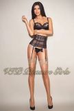 European 34B bust size escort girl, naughty, listead in a level gallery
